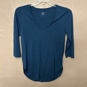 ANA‎ Medium Teal Green Fall Elbow Sleeve Knit Top